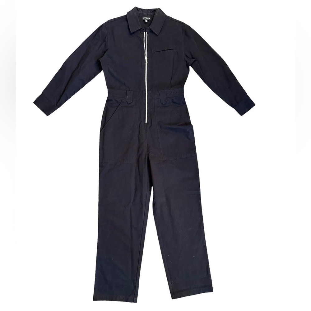 Steve Madden Orly Jumpsuit Boiler Suit Flight Suit Utility Black New Size M